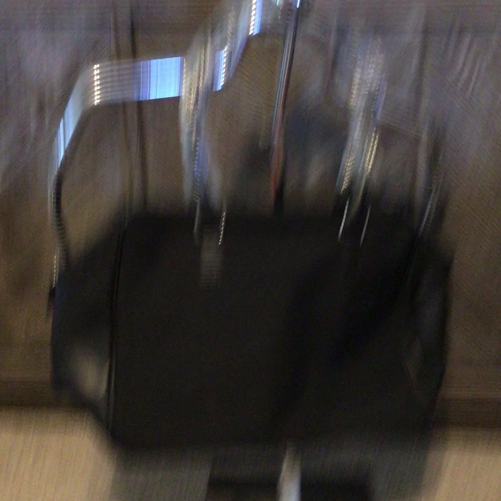 New Calvin Klein Elegant Black canvas and leather Duffel Bag